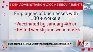 President Biden announces vaccine deadline requirement