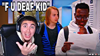 HE TRIED TO FIGHT A DEAF KID!!!! WTF! Reacting To Dhar Mann Teen Makes Fun Of Deaf Kid In School!