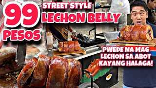 99 PESOS NA STREET STYLE LECHON BELLY ROLL MAY YANGCHOW FRIED RICE PA! STREET FOOD MANILA