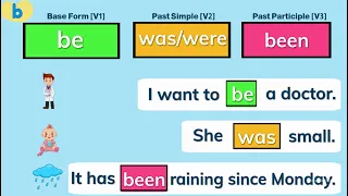 Irregular VERBS Letter b | With sentences | Learn English for kids