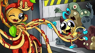 [Animation] Delicious "Spaghetti Mommy Long Legs"🍝| Project: Playtime Vs Zombie  Mukbang Cartoon!