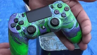 HOW TO HYDRO DIPPING PS4 Controller "AWESOME" Custom PS4 Controller Spray Paint DYI