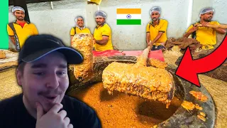 India’s Mega Street Food Factories!! Hyderabad Haleem & Biryani REACTION!