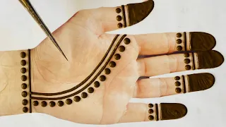 Very Easy Simple Dotted Mehndi Design Trick For Front Hand-Eid special Mehandi Design-Mehendi Design