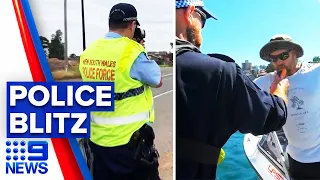 Officers on guard for the long weekend | 9 News Australia