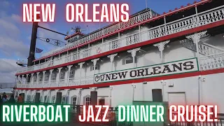 The City of New Orleans Riverboat #JAZZ  DINNER #CRUISE- A MUST do when you visit New Orleans!🚢🎺⚜️