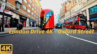 Driving in London  4K - Oxford Street - UK