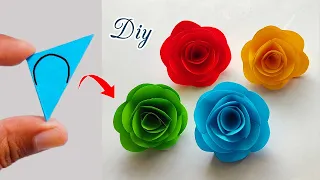 How To Make JISOO Flower 🌹| Paper Flower Making Step By Step, DIY Origami Flower Idea