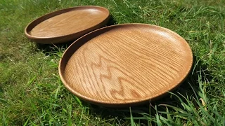 Woodturning a Plank Plate, a bushcraft gift