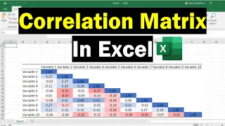 How To Create A Correlation Matrix In Excel (With Colors!)