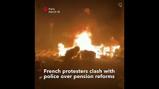 Paris Protesters Clash With Police Over France Pension Reform