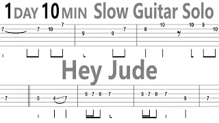 The Beatles - Hey Jude (Slow) Guitar Solo Tab+BackingTrack