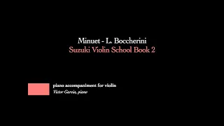 12. Minuet - L Boccherini // SUZUKI VIOLIN BOOK 2 [PIANO ACCOMPANIMENT]