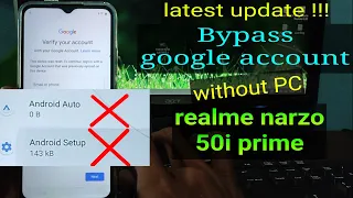 Bypass Google Account Realme Narzo 50i Prime || Frp Bypass Realme Narzo 50i Prime