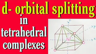 splitting of d orbitals in tetrahedral complexes, d electron distribution in tetrahedral complexes