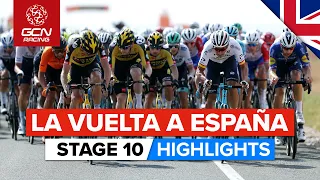 La Vuelta 2021 Stage 10 Highlights | Big Breakaway, Roglič Crashes, & A Change In Red!