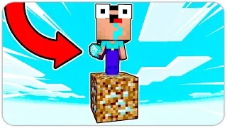 NOOB SURVIVAL on DIAMOND DIRT in MINECRAFT!