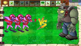 Plants vs Zombies hack - 99 Hypno shroom vs Football Zombie vs Zomboss