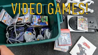 VIDEO GAMES AND LEGO HAUL JACKPOT FROM THIS GARAGE SALE! YOU JUST HAVE TO ASK!