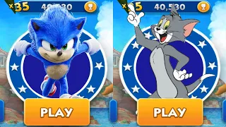 Sonic Dash vs Subway Tom Run - Movie Sonic vs All Bosses Zazz Eggman - All Characters Unlocked