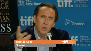 Nicolas Cage TIFF Press Conference for 'Trespass' (2011)