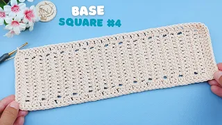 DIY Crochet Bag Base | Square 4 | How to Crochet Base of the Bag | ViVi Berry Crochet