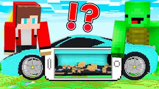 MIKEY AND JJ SCANNED the BIGGEST DIAMOND CAR WITH AN X-RAY AND FOUND SECRET TREASURE in Minecraft !