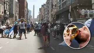 The streets of Buenos Aires after Argentina win the World Cup!