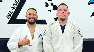 Training with the UFC legend Nate Diaz at Island Jiujitsu/Atos Honolulu 04/19/22