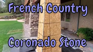 French Country Stone Columns Repair and rebuild