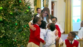 Melania Trump prepares White House for Christmas