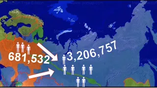 The Russian Civil War Every Day with Army Sizes