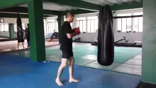 Muay Thai Bag work at FIST Gym Timog ave Quezon City