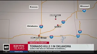 Tornado wipes out Oklahoma town overnight, killing 1