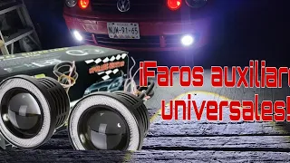 COMO INSTALAR FAROS AUXILIARES UNIVERSALES EN CUALQUIER CARRO//VW POLO 9N// OJO DE ANGEL Y LUPAS