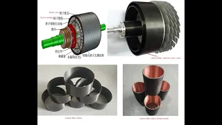 carbon fiber CFRP composite sleeve for electric rotor & generator highspeed permanent magnet machine