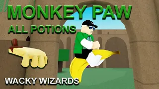 How to Get Monkey Paw Wacky Wizards Roblox All Potions Monkey Paw