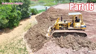 Part 16| AMAZING BULLDOZER KOMATSU D58P WORKING, FILLING UP LAND HUGE