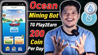 Ocean Token 200 Daily  🔥 - Wave Ocean Wallet Telegram BOT Mining By Sui Without Investment 2024 🚀