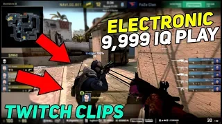 ELECTRONIC 9,999 IQ PLAY! NIKO НЕРЕАЛЬНЫЙ КЛАТЧ 1V4! STEWIE2K NINJA DEFUSE! CS:GO Twitch Clips #33