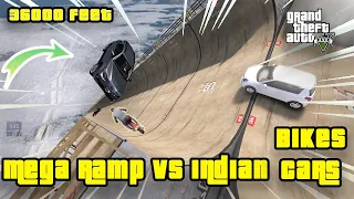 Mega Ramp Vs *INDIAN CARS & BIKES* | GTA V Tamil #1