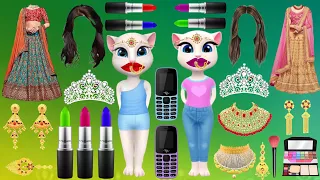 Talking Tom Billi Two dhulan shadi ki Funny makeup cartoon video