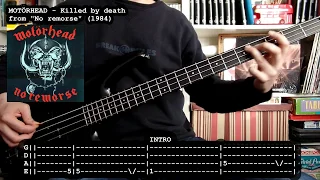 MOTÖRHEAD - Killed by death ☠️ (bass cover w/ Tabs) [full HD]