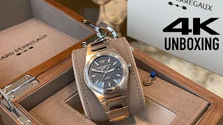 4K Review & Unboxing Girard-Perregaux Laureato 42mm blue dial 81010-11-431-11A