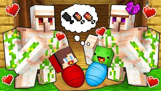 JJ and Mikey Were Adopted By GOLEM FAMILY in Minecraft! - Maizen