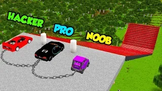 Minecraft NOOB vs PRO vs HACKER: Super Car Jump Challenge in Mineraft / Animation