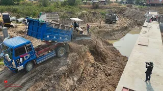 Ep7_Last Side​ In Southern​ Of Drain​ Sewer Is Filling Space By Us Sand With Skills D20PDozer Trucks