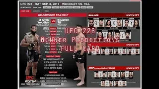 UFC 228 Predictions- Full Card