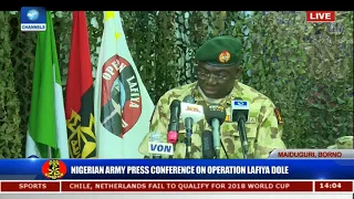 Nigerian Army Press Conference On Operation Lafiya Dole Pt.1