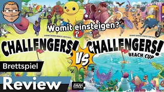 Challengers! Beach Cup versus Challengers! – Brettspiel – Review und Regelerklärung